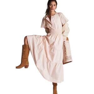 ANTHROPOLOGIE The Somerset Maxi Dress Size XXS Light Peach-Pink color
